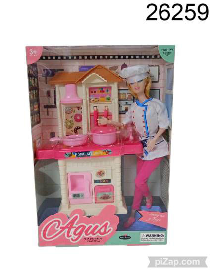Imagen de MUÑECA AGUS COCINERA CON COCINA 4.26